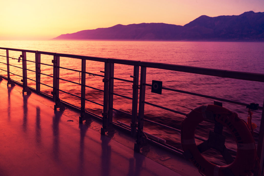 Experience breathtaking sunsets on board